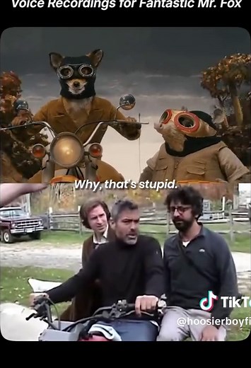 Fantastic Mr. Fox (2009) | Behind the Scenes 🦊 One reason Fantastic Mr. Fox feels so alive is because its dialogue wasn’t recorded like a normal animated film. Instead of clean voice booths, Wes Anderson recorded actors outdoors, in kitchens, barns, and even while they were moving around. He wanted overlapping dialogue, imperfect timing, and the feeling of real conversations happening in real spaces. The slight background noise, pauses, and interruptions weren’t mistakes — they were intentional