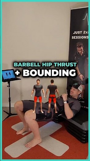 EMS Contrast Training | Barbell Hip Thrust + Bounding