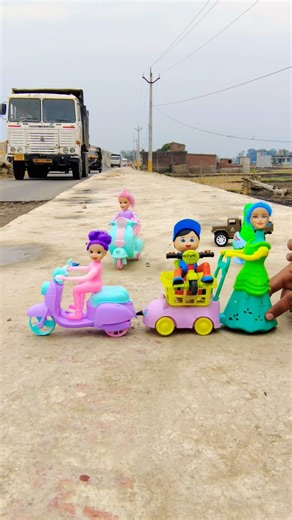 Remote Control Scooty Girl And Monkey Scooter Unboxing And Testing Short ||