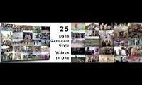 Mix of 2 videos from youtube : 50 gangam style parodys in 1 video