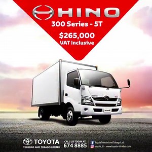 48K views · 5 comments | Enjoy safety, functionality and durability with every Hino vehicle. Outfit your company’s fleet with specially reduced prices! Call 674-8885 for your test drive today! Automatic Double Cab - 4.5T 7300 GVW, Factory AC & Stereo, Power Windows & Locks 300 Series - 5T 7500 GVW, Factory AC & Stereo 500 Series - 10T 14900 GVW, Factory AC & Stereo, Air Suspension Driver’s Seat #ToyotaTrinidadAndTobago #Toyota | Toyota Trinidad and Tobago Limited | Facebook