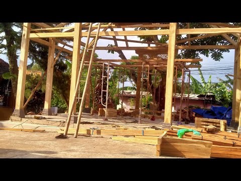 Building a Traditional Javanese Joglo House | Day 2 Construction Process in Indonesia
