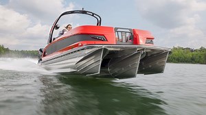 3.3K views · 49 reactions | There's just something about red.  bit.ly/2022XT | Manitou Pontoon Boats | Facebook
