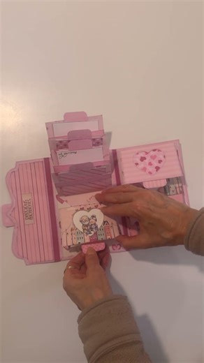 Waterfall Love Story Folio Tutorial | Easy Valentine Paper Craft