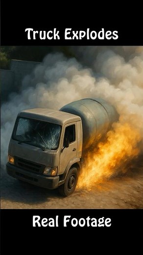 Truck Explodes After Fuel Leak | Real Footage