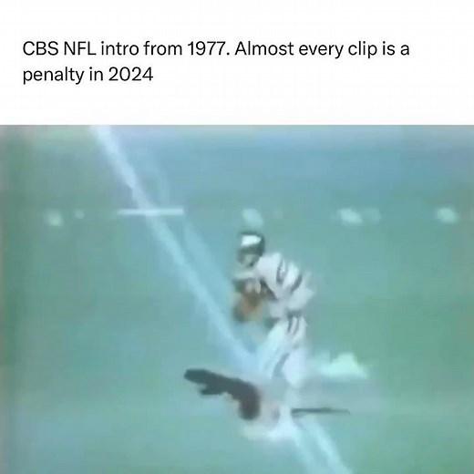 CBS NFL intro from 1977. Almost every clip is a penalty in 2024