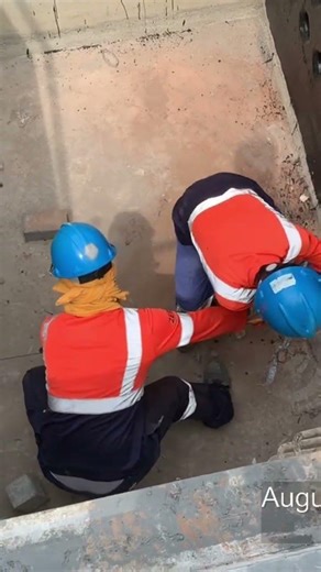 Manual cable pulling… #electrical #cable #electricalcable #cablepulling