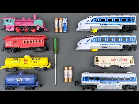 merakit model kereta api cepat,express train dan kereta api uap pembawa gerbong kereta penumpang