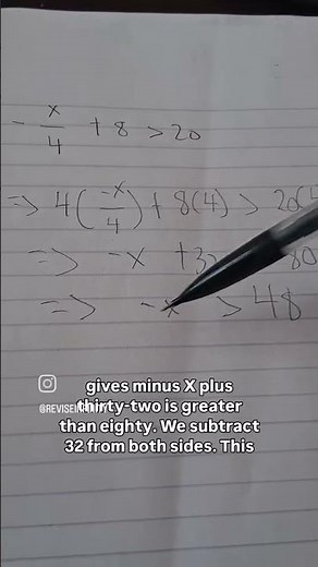 Solving linear inequalities. #igcse #algebra #mathrevision #mathstips #mathshelp