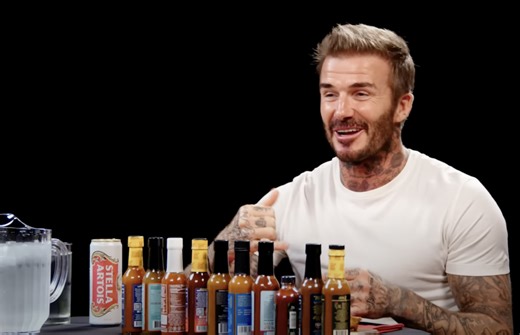 Watch David Beckham sweat on new 'Hot Ones' episode - GRM Daily