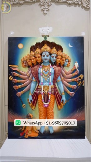 🕉️ Lord Krishna Virat Swaroop – 4x3ft Wall Mural The Divine Cosmic Form • Symbol of Power, Grace & Infinite Consciousness ✨🌌 Behold the majestic Virat Swaroop of Lord Krishna, the ultimate vision of divinity and creation itself. This grand 4x3ft mural captures Shri Krishna’s supreme cosmic form — radiating energy, wisdom, and divine splendor — an awe-inspiring presence for your sacred or living space. ✨ Key Features: ✔️ Divine Representation: The eternal “Vishwaroop Darshan” of Lord Krishna — 