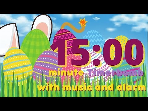 15 min Exploding Easter Egg Countdown Timer with Music and Alarm
