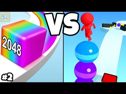 Jelly Run 2048 vs Stack Rider ✦ ASMR Gameplay Android iOS • 2048 Number Merge Race Games (2)