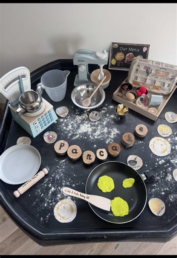 First year celebrating pancake day with pancakes! The boys have finally graduated the egg challenge 🙃 #eyfs #homeplay #primaryteacher #pancakeday