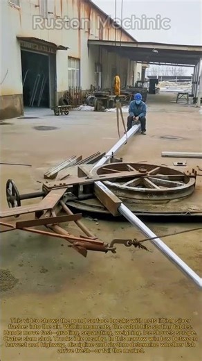 CNC Steel Pole Bending Machine Operation Street Light Production Line