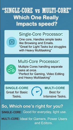 *Single-Core vs Multi-Core: Which One Really Impacts Speed?* #cpu #dualcore #intelxeon #intelxe