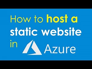 How to host a static html website using Azure Storage
