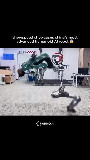 NFT WORLD on Instagram: "During his visit to Shenzhen, popular streamer @ishowspeed was stunned by EngineAI’s latest creation — the PM01 humanoid AI robot. Capable of dancing, flipping, and simulated combat, PM01 represents a major leap in AI robotics. Recently, it became the world’s first humanoid robot to land a front flip, marking a new milestone for China’s robotics industry. EngineAI, founded in 2023, continues to push boundaries with its cutting-edge tech."