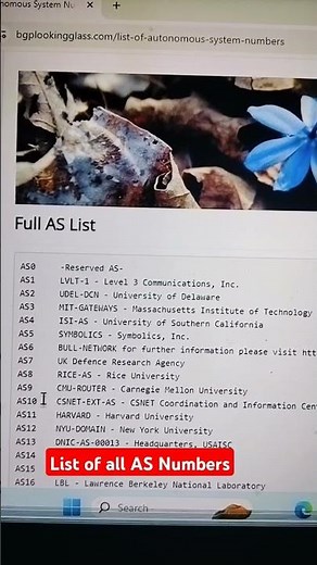 List of All Autonomous System Number ASN #networkengineerstuff #networking #autonomoussystems