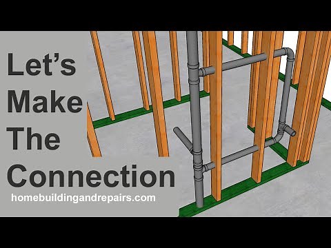 How To Connect New Plumbing Drain Pipe And Vent Inside Wall Framing Without Going Through Roof