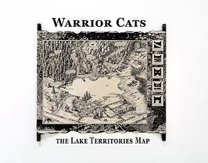 Warrior Cats Lake Territories Map, Book Series Art Handmade Scroll, Cat Warriors - Etsy