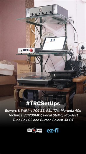 The Revolver Club Magazine on Instagram: "About a year ago, we helped Mr. Phadke put together his first vinyl setup. At the time, he was deep into headphone listening — so we built a chain that played to that strength: the Technics SL-1200 Mk7 turntable, Pro-Ject Tube Box DS2 phono stage, Burson Soloist 3X GT headphone amp, and Focal Stellia headphones. The result was pure, detailed, and immersive. Somewhere in those conversations, we spoke about how different it feels when music moves from your