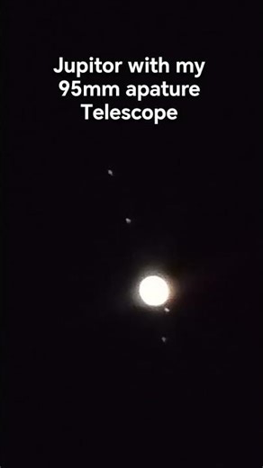 jupitor with 95mm telescope #planet #space #astronomy