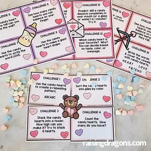 40K views · 270 reactions | Valentine’s Day Escape the Desk ❤️ ages 3-7 ❤️ This Valentine’s Day printable comes with 4 different Escape the Desk (or table) games (16 different challenges) and all you need are some candy hearts to play! Get it here >> https://raisingdragonsshop.com/collections/printables/products/valentines-day-escape-room-using-candy-hearts-digital-and-printable-version | Raising Dragons - Activities For Kids | Facebook