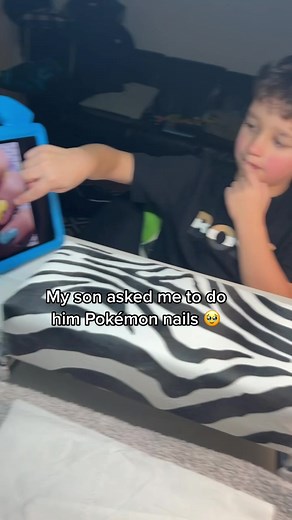 Creative Pokémon Nail Painting for Son by Coolest Mum