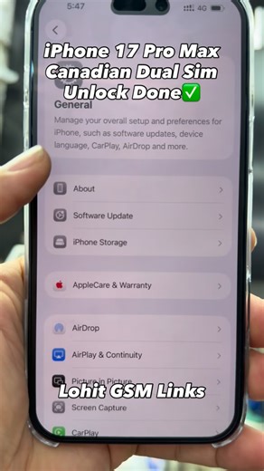 Lohit Rooprai on Instagram: "iPhone 17 / 17 Pro / 17 Pro Max 🇺🇸 USA 🇨🇦 Canada eSIM → Physical Single Or Dual SIM Service Available ! ✅ 📲 Other iPhone Models (12 to 16 Series) Any country permanent unlocking service available! SIM-Locked • Blacklisted • eSIM-Only — हम उसे Physical SIM + Permanent Unlock में convert कर देते हैं। ⸻ 🌍 USA & Canada — All Carriers Supported 🇺🇸 AT&T • T-Mobile • Verizon • Xfinity 🇨🇦 Bell • Rogers • Telus ⸻ 🔓 Now Fully Unlocked! ✔️ Physical SIM Working ✔️ All