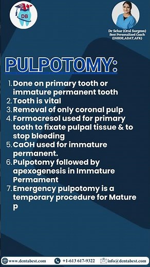 Deciphering Pulpotomy vs. Pulpectomy in Dental Treatment | dentabest