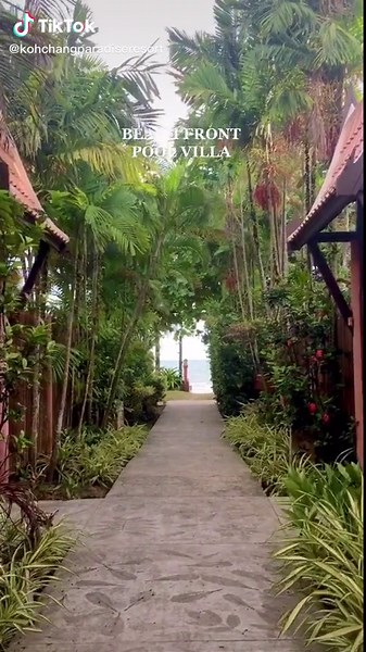 Beach front Pool Villa 🌅 #kohchang #kohchangparadiseresort