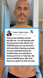 Skinny is healthy… Fasting is one of the most effective metabolic treatments for cancer and you should be doing this right away after your diagnosis… How Fasting, Intermittent and Extended, Can Benefit Cancer Management: 1. Enhanced Treatment Efficacy: Fasting increases the sensitivity of cancer cells to chemotherapy while protecting normal cells, known as differential stress resistance (Nencioni et al., 2018) Short-term fasting promotes apoptosis in cancer cells and reduces their adaptability t