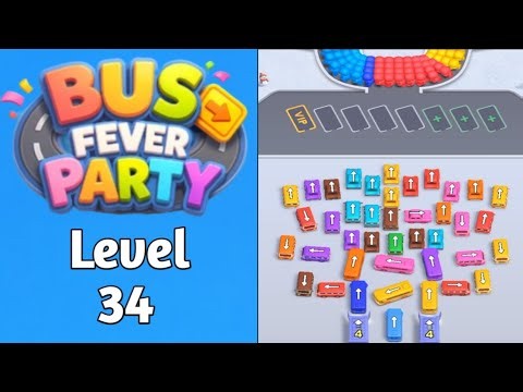 Bus Fever Party! Level 34 walkthrough solution