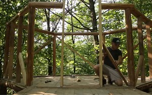 【Bushcraft】自己动手做树屋。开始到结束