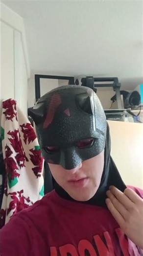 I 3D printed a Daredevil cowl and it actually looks insane #diycosplay #3dprinting #cosplay