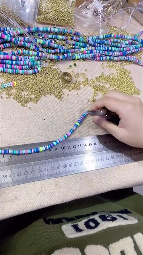 Colorful Clay Heishi Bead Bracelet Handmade Craft✨#wholesalejewelry #jewelrymaking #diy