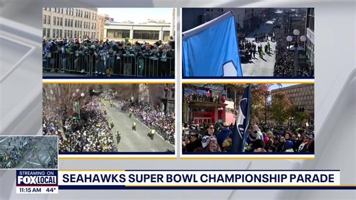 FOX 13 Seattle is streaming live coverage of the Seahawks World Champions Parade from sunrise to sundown on Wednesday, Feb. 11. The Super Bowl parade gets underway at 11 a.m. PT. | FOX 13 Seattle