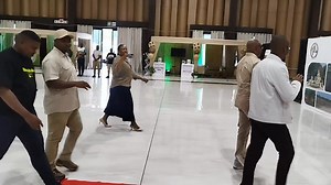 Vice President Ndaba Gaolathe arrives at Adansonia Hotel for the launch of the Francistown City Tourism. | The Ngami Times