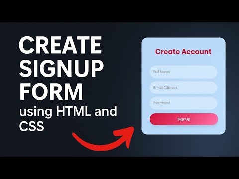 Create Account Form UI with HTML & CSS ✨ | Modern Web Design Tutorial 💻 #HTML #CSS #Frontend #UIUX