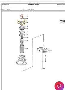 Tightening torque for strut bearings and shock absorbers - PFF