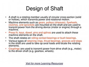 Design of Shaft - SlideServe