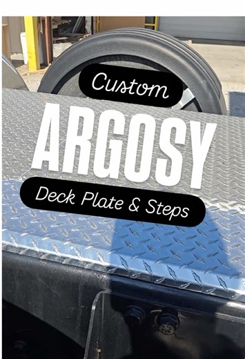 Custom Freightliner Argosy Deck Plate and Steps Installation