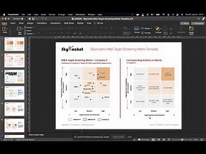 M&A (Mergers & Acquisitions) Target Screening Matrix Template