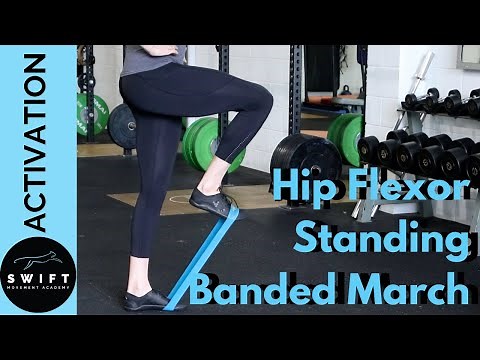 How To Do a Hip Flexor Banded March in Standing