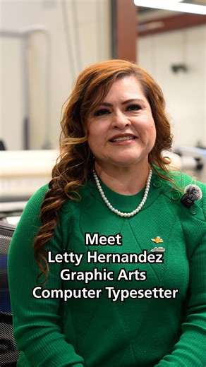 Meet Letty Hernandez, our Graphic Arts Computer Typesetter, Lead Person. She began her AC Transit career in 1992 as Executive Assistant to General Manager Sharon D. Banks. In 1995, Letty found her way to the Print Shop, where she has played a key role in producing the materials riders rely on every day. Thank you, Letty, for 34 years of dedicated service! | AC Transit
