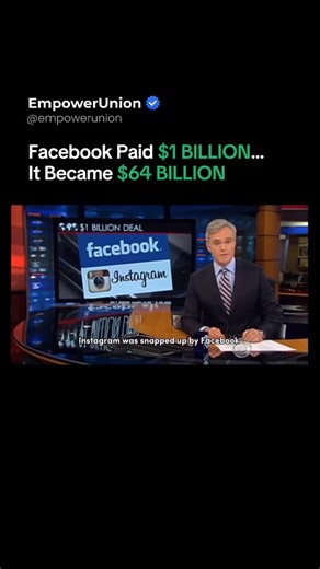 AI Explained Daily | Tech News on Instagram: "Back in 2012, Facebook acquired Instagram for $1 billion. At the time, critics called it overpriced. Some even called it reckless. Fast forward to today, Instagram is expected to generate around $64 billion in annual revenue. What once looked expensive became one of the most strategic acquisitions in modern tech history. This is how vision works at the highest level. You don’t buy what something is. You buy what it’s about to become. Timing. Foresigh