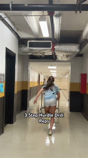 More hurdle drill videos - 3 Step Drill (22 shoes) #hurdle #track #workout #viral #fyp