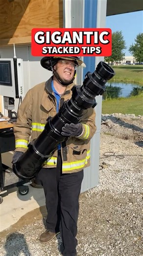 GIGANTIC stacked tips can do some wild things #firefighter