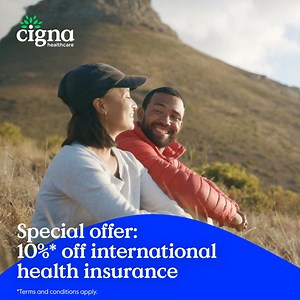This November, you have the opportunity to secure 10%* off international health plans. The discount applies for the lifetime of your policy. *T&Cs apply. | Cigna Healthcare Global Individuals